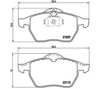 Brembo P59022 Plaquettes de Frein Avant
