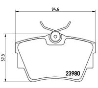 Plaquettes de frein P 59 041 BREMBO pour RENAULT NISSAN OPEL FIAT