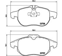 Plaquettes de frein P 59 043X BREMBO pour SAAB OPEL FIAT CADILLAC
