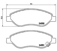 Plaquettes de frein P 59 053 BREMBO pour OPEL CORSA D