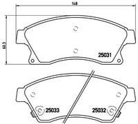 Plaquettes de frein P 59 076 BREMBO pour OPEL CHEVROLET