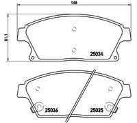 Plaquettes de frein P 59 077X BREMBO pour OPEL CHEVROLET CADILLAC VAUXHALL