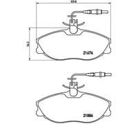 Plaquettes de frein P 61 057 BREMBO pour PEUGEOT CITROËN