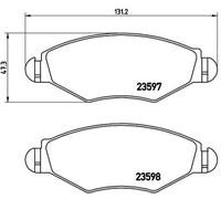 Plaquettes de frein P 61 063 BREMBO pour PEUGEOT CITROËN