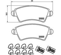 Plaquettes de frein P 61 067 BREMBO pour CITROËN PEUGEOT