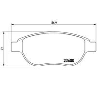 Plaquettes de frein P 61 068 BREMBO pour CITROËN PEUGEOT