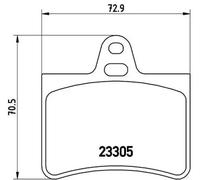 Brembo P61073 Plaquettes de Frein Arrière