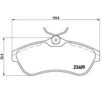 Plaquettes de frein P 61 075 BREMBO pour CITROËN C3 I C3 Pluriel C2