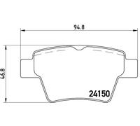 Brembo P61080 Plaquettes de Frein Arrière