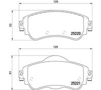 Plaquettes de frein P 61 105 BREMBO pour CITROËN C4 II DS4