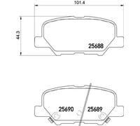 Plaquettes de frein P 61 111 BREMBO pour MITSUBISHI PEUGEOT CITROËN MAZDA