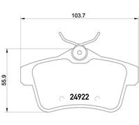 Plaquettes de frein P 61 114X BREMBO pour CITROËN PEUGEOT DS
