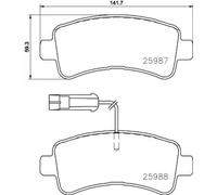 Plaquettes de frein P 61 130 BREMBO pour FIAT PEUGEOT CITROËN OPEL