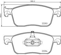 Brembo P 61 134 - Kit de plaquettes de frein, frein à disque