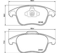BREMBO P 61 136 Plaquettes de frein