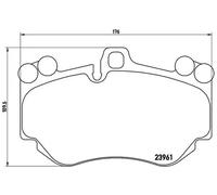 Plaquettes de frein P 65 016 BREMBO pour PORSCHE AUDI LAMBORGHINI