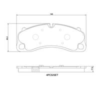 Brembo Plaquettes de frein P 65 048 - Kit disque avant pour Porsche 911 (2021-2024) 4 pièces
