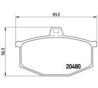 Plaquettes de frein P 68 005 BREMBO pour RENAULT 4 5 4 Camionnette/Monospace