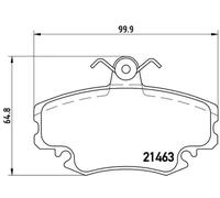 Plaquettes de frein P 68 008 BREMBO pour RENAULT PEUGEOT ALPINE DACIA LADA