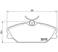 Plaquettes de frein P 68 027 BREMBO pour RENAULT MEGANE I Coach LAGUNA I CLIO II
