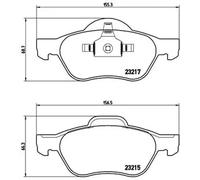 Plaquettes de frein P 68 029 BREMBO pour RENAULT LAGUNA II LAGUNA II Grandtour