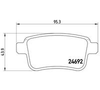 Brembo P68043 Plaquettes de Frein Arrière