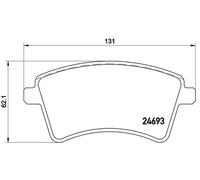 Plaquettes de frein P 68 044 BREMBO pour RENAULT MERCEDES-BENZ