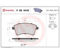 Plaquettes de frein P 68 044E BREMBO pour RENAULT KANGOO Express