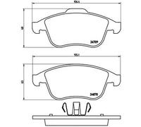 Plaquettes de frein P 68 045 BREMBO pour RENAULT LATITUDE LAGUNA III SCÉNIC III