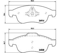 Plaquettes de frein P 68 050 BREMBO pour RENAULT DACIA NISSAN MITSUBISHI