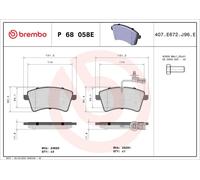 Plaquettes de frein P 68 058E BREMBO pour RENAULT KANGOO Express