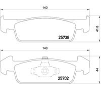 Plaquettes de frein P 68 060 BREMBO pour DACIA RENAULT