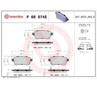 BREMBO P 68 074E Plaquettes de frein