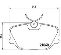 Plaquettes de frein P 71 004 BREMBO pour SAAB 900 I Combi Coupe 900 I 9000