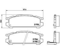 Plaquettes de frein P 78 005 BREMBO pour SUBARU LEGACY I LEGACY I Break SVX