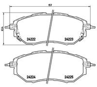 Plaquettes de frein P 78 017X BREMBO pour SUBARU TRIBECA OUTBACK LEGACY V Break