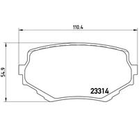 Plaquettes de frein P 79 009 BREMBO pour SUZUKI VITARA GRAND VITARA I