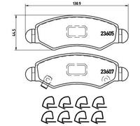 Plaquettes de frein P 79 015 BREMBO pour SUZUKI OPEL SUBARU