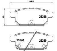 Brembo P79029 Plaquettes de Frein Arrière