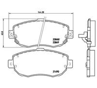 Plaquettes de frein P 83 037 BREMBO pour LEXUS TOYOTA