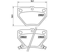 Brembo P83052 Plaquettes de Frein Arrière