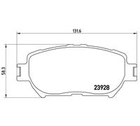 Plaquettes de frein P 83 062 BREMBO pour TOYOTA LEXUS