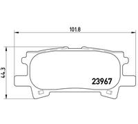 Plaquettes de frein P 83 068 BREMBO pour LEXUS RX
