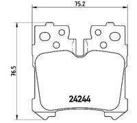 Plaquettes de frein P 83 076 BREMBO pour LEXUS TOYOTA