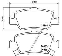 Plaquettes de frein P 83 080 BREMBO pour TOYOTA AURIS COROLLA A trois volumes