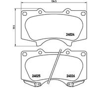 Brembo Plaquettes de frein P 83 102X pour TOYOTA HILUX VIII Pick-up FJ CRUISER