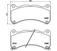 Plaquettes de frein P 83 146 BREMBO pour LEXUS IS II