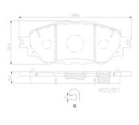 Jeu de 4 plaquettes de frein BREMBO P 83 167 - Réf. 1396400