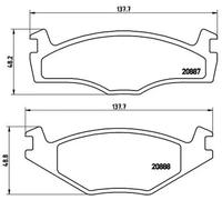 Plaquettes de frein P 85 005 BREMBO pour VW SEAT