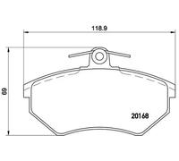 Plaquettes de frein P 85 015 BREMBO pour VW SEAT